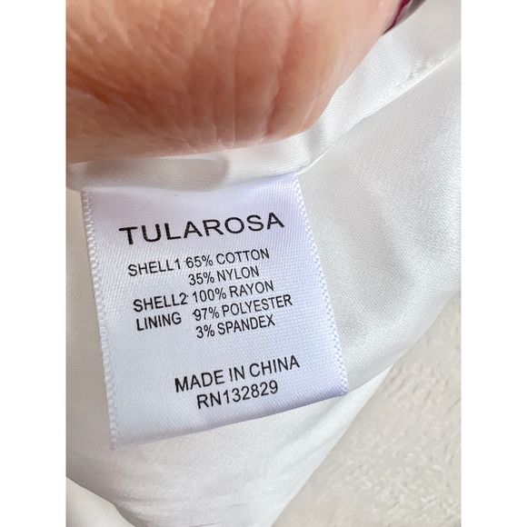 Tularosa Spaghetti Straps V-Neckline Bryce Slip Maxi Dress White Women's Size L - Picture 8 of 8